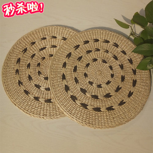 草编蒲团榻榻米坐垫汗蒸房瑜伽垫草垫手编蒲草椅垫圆形茶道打座垫