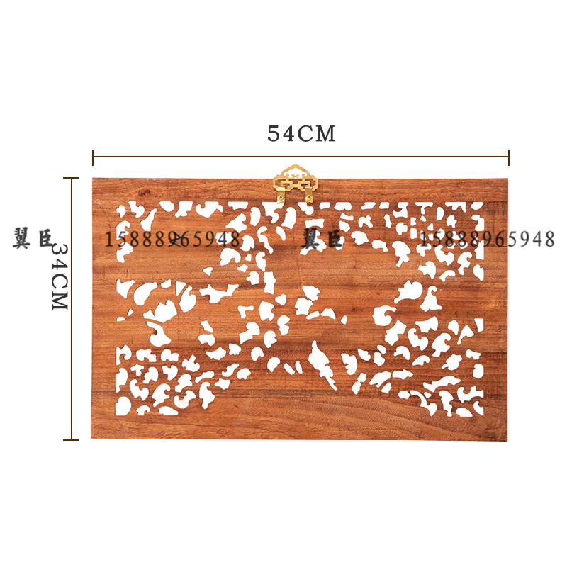 东阳木雕装饰画实木新中式卧室仿古门窗香樟木雕刻装饰品木质挂件