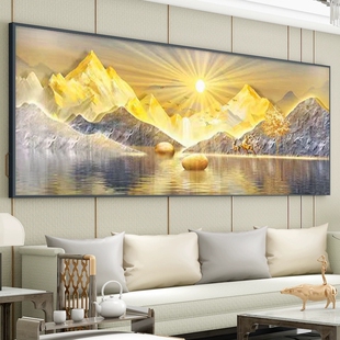 皇室蒙娜丽莎金银满山十字绣2026新款爆款客厅大幅风景山水画刺绣