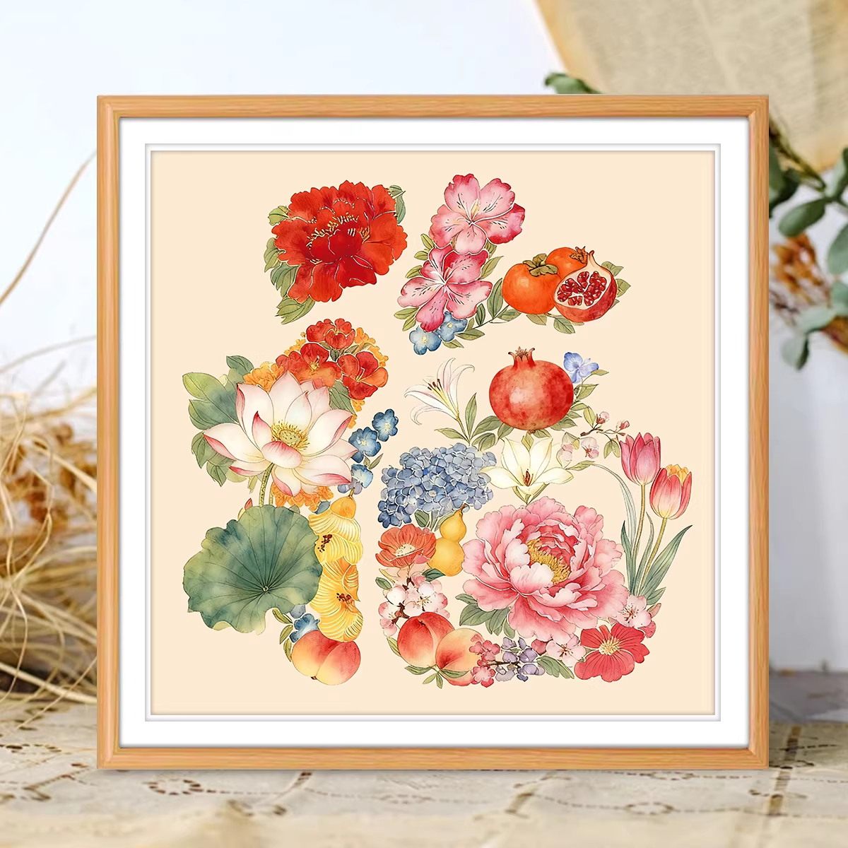 皇室蒙娜丽莎新款百花聚福十字绣2026新款客厅高级感卧室手工刺绣,居家布艺,十字绣套件,淘宝优惠券,粉丝福利购,淘宝优惠卷