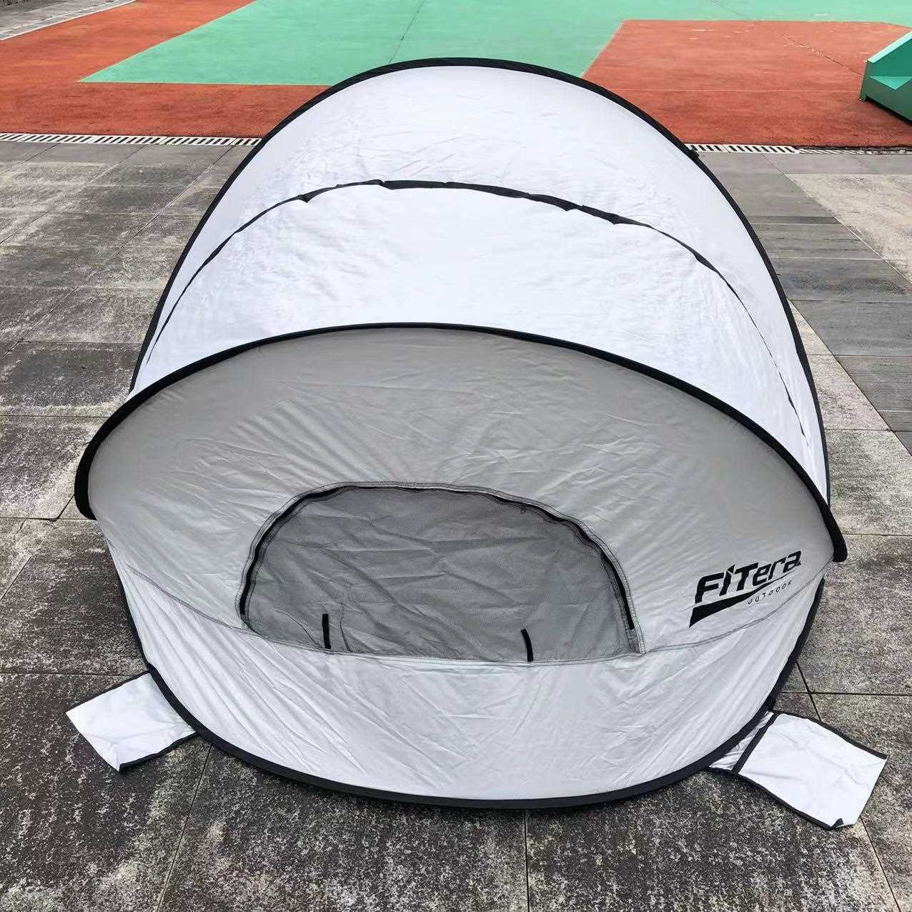 直销新款沙滩帐篷海边防晒防风玩水天幕全自动简易速开郊游用品小