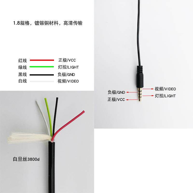 新款探鱼器可视锚鱼线 冰钓水下摄像头高清1.8镀锡铜钓鱼线直销