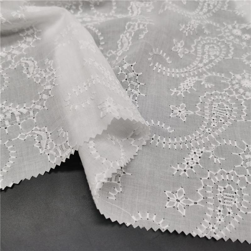 直销新款现货供应 9088棉布绣花布 纯棉小机电脑刺绣 女装服装面