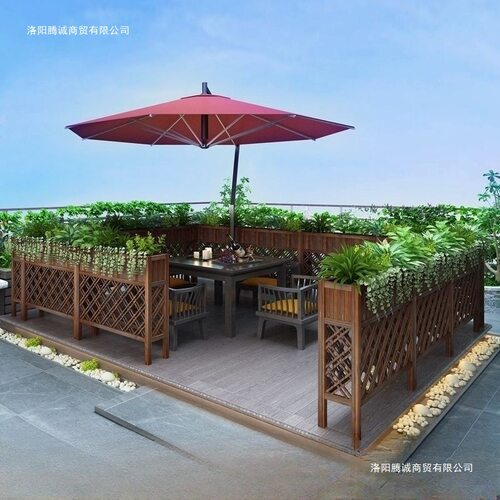 隔断花架子户外庭院防腐木栅栏阳台花架餐厅室外围栏花箱隔断围栏