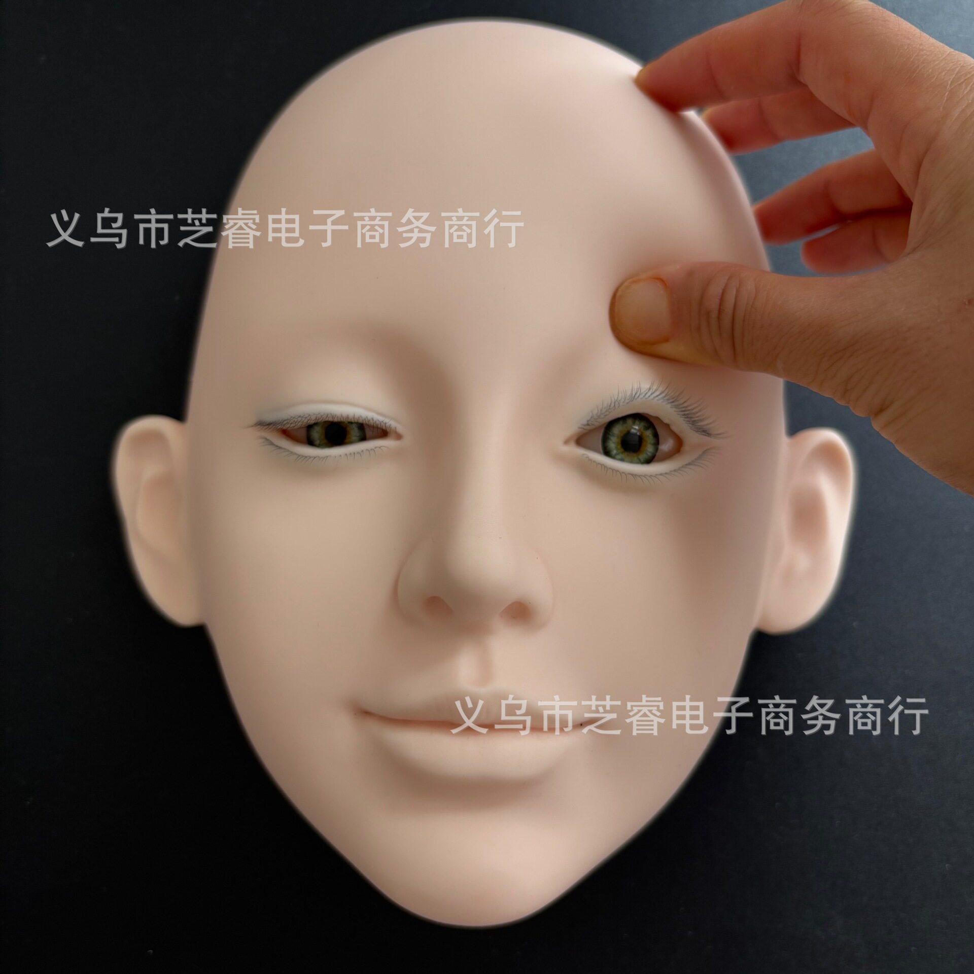 练习模特头三层仿真人眼睛可提拉眼皮美睫练习头模 嫁接睫毛练习