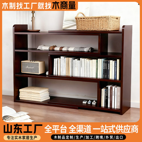 可伸缩置物架靠墙书柜书架出租屋鞋架多层实木收纳柜出租屋收纳柜