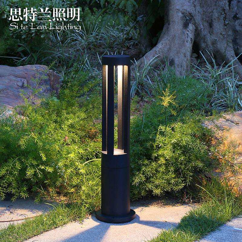 防水户外草坪灯圆柱形草地灯防水花园现代简约led高亮地插草坪灯