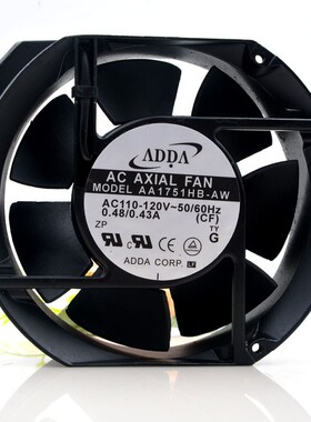 ADDA AA1751HB-AW 110-120V 0.48/0.43A 17CM 17251铝框交流风扇