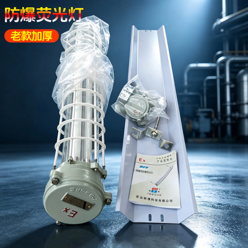 TDPY51老款加厚隔爆型防爆荧光灯双管led2*18W玻璃管防爆支架灯套