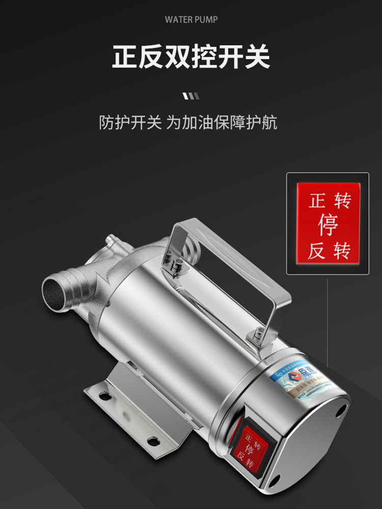 9P1E不锈钢抽油泵柴油泵正反转电动油泵12V24V220V直流加油泵