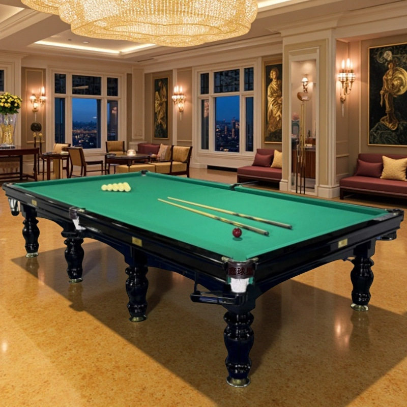 俄式台球桌 标准型商用中式黑八青石板钢库桌球台俱乐部球桌台球