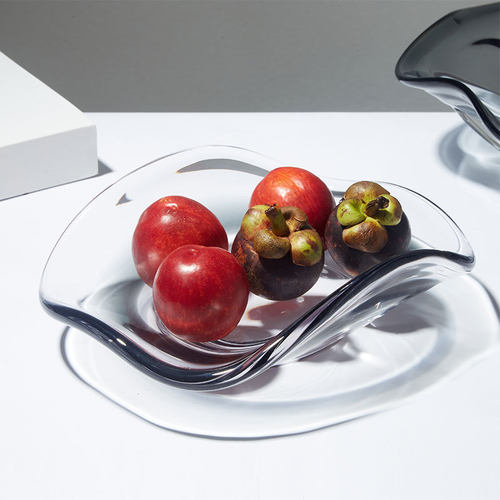 现代简约玻璃水果盘家用客厅茶几餐桌面创意收纳果盘高档轻奢摆件