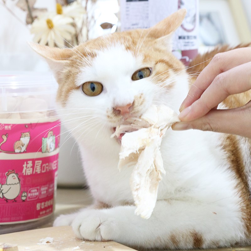 橘尾宠物冻干鸡肉桶鸡肉粒鸭肉粒全家桶冻干零食狗狗猫咪训练奖励