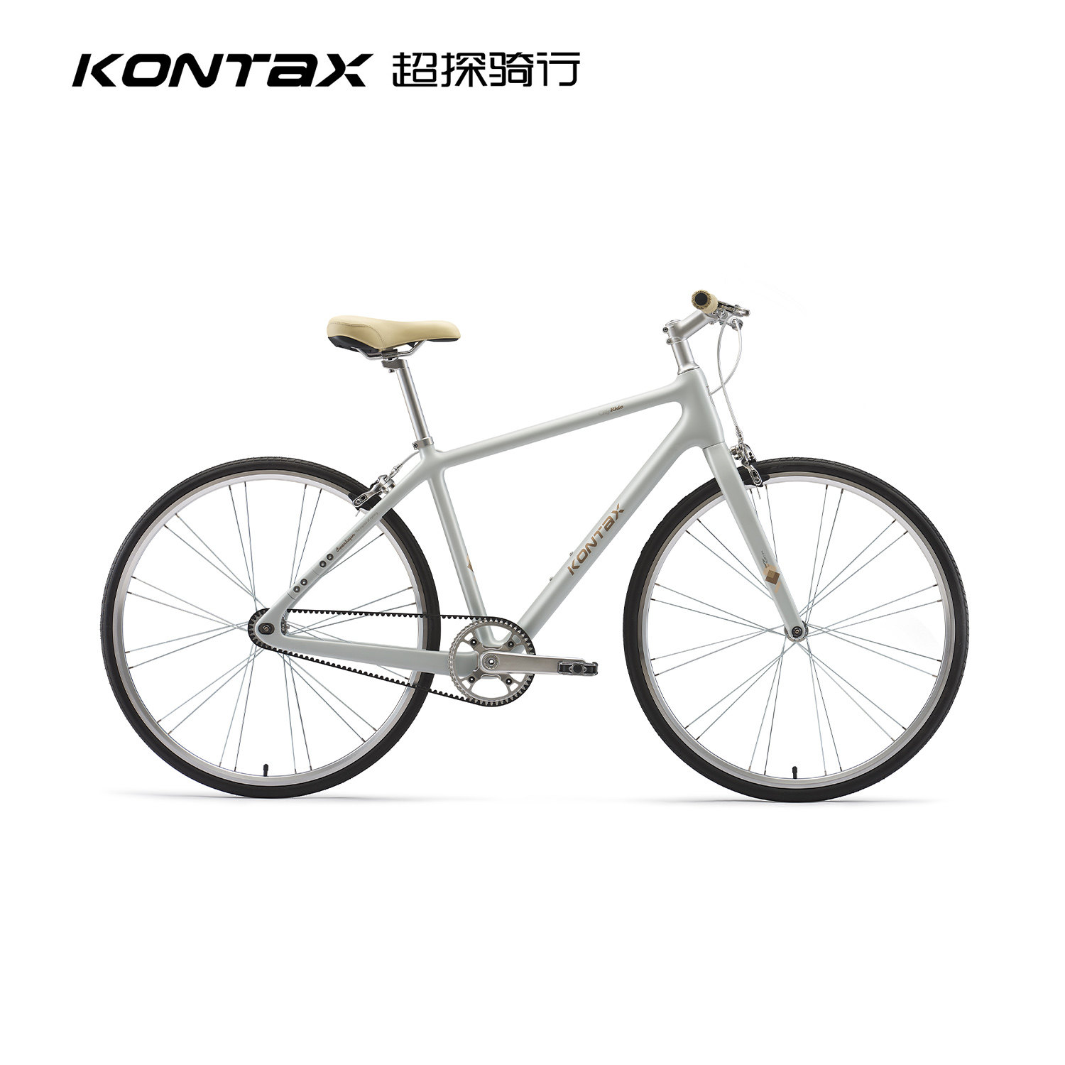 KONTAX超探城市通勤轻便自行车碳纤维公路车单速成人复古上班代步