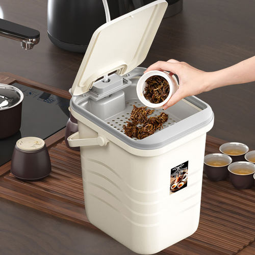 茶水桶废水桶茶台垃圾茶渣桶带盖茶具配件茶叶过滤大容量茶道茶桶