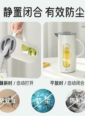 自UKM15合冷水量壶开家用大容冰箱玻璃水壶防尘耐高温水泡茶壶凉