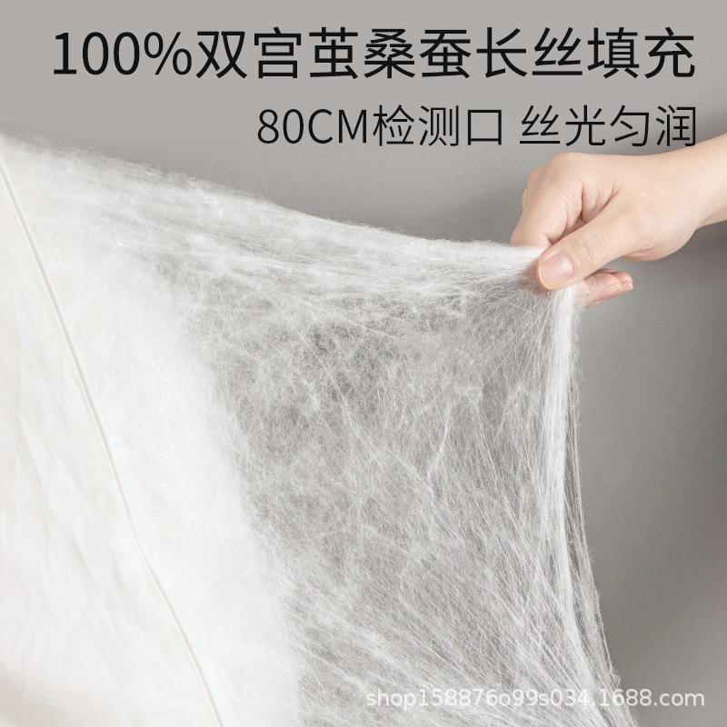 详厂家直销蚕娘娘100桑蚕丝被结婚花被子母被冬定制1被芯蚕丝谈被