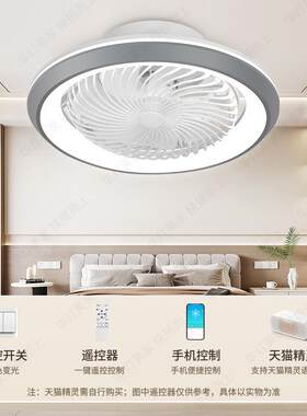 led卧室风灯现代简房约70风吸顶灯儿童间扇灯家用客厅智能一扇体