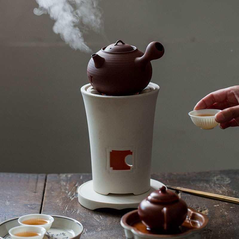 式手工白泥炭炉风炉茶工LAK两用炉侧把砂铫中壶老式煮茶夫炉烧水