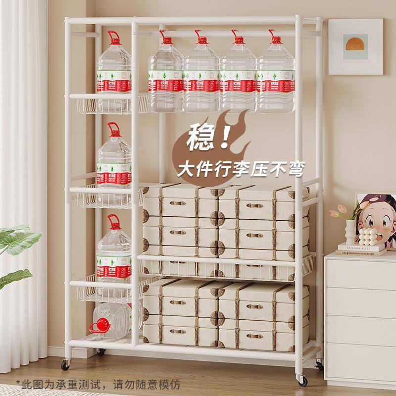 简易衣家卧室出租房组合衣橱LIN小户型挂用衣架加厚柜物钢管网篮