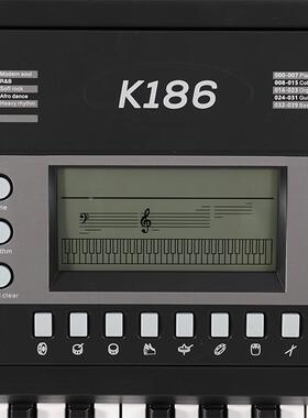 爱科英文电标子琴61键儿童成年便携式多功能尔准钢琴K186版键跨境