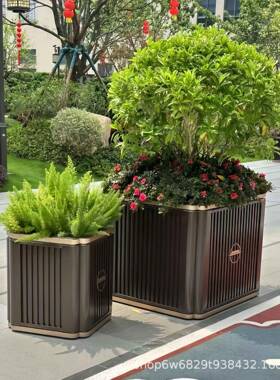 售户外不锈钢箱组合楼部花坛商业街2树可箱移动花槽广场铁艺花花