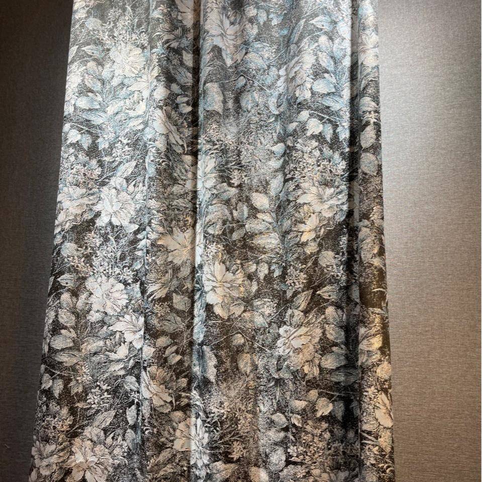 色织提花外贸遮光成品窗帘新款美式复古田园风格中式桌布靠包面料