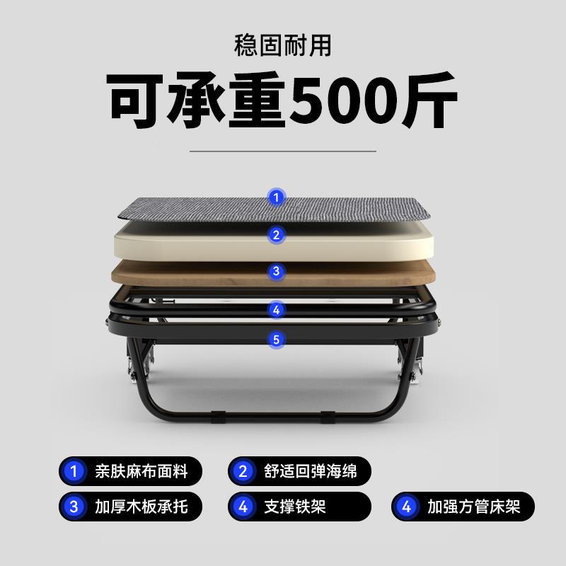7W折叠KOQ床单人午休办睡公室易成人工夜班值班午小简位隐形家用