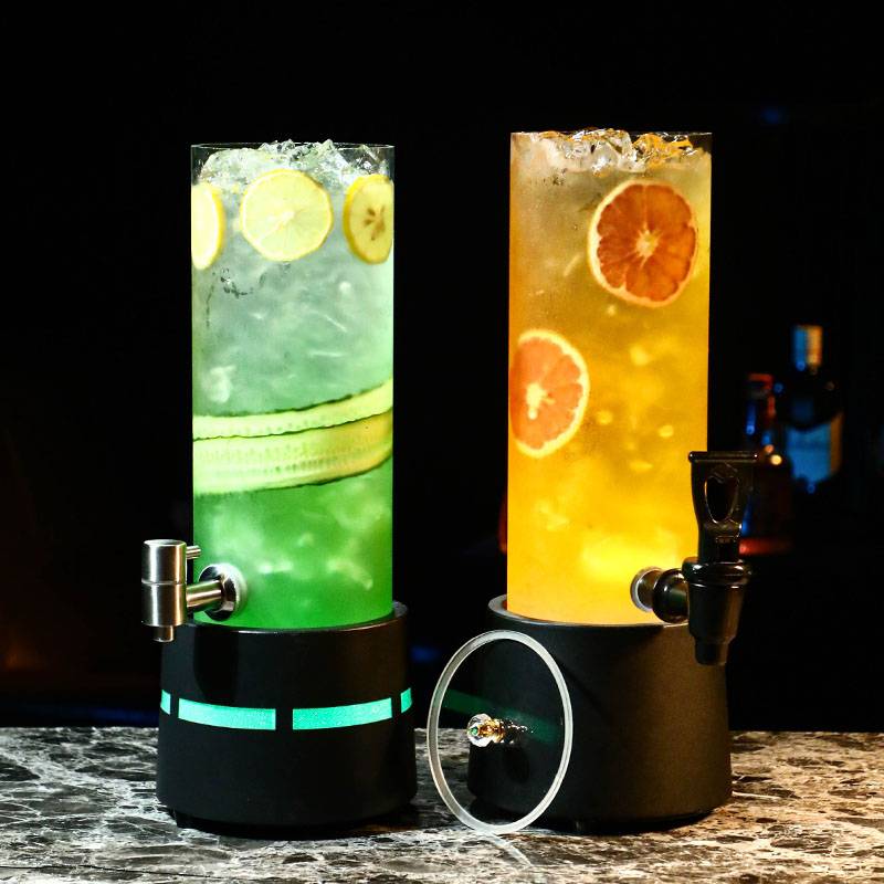 发光酒炮酒吧专用酒桶商用果汁壶3L啤酒炮可乐桶网红扎啤桶带龙头