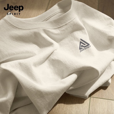 JEEPSPIRIT纯棉短袖T恤男休闲
