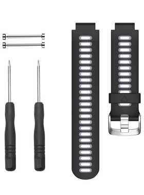 适用佳明Forerunner735XT/220/230/235/620/630双色硅胶表带腕带