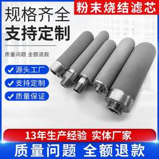 微米级316不锈钢探头滤芯 烧结滤芯 不锈钢粉末烧结滤芯 cems滤芯