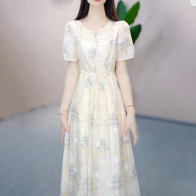 连衣裙2025新款女夏季十三行今年流行爆款减龄气质轻奢高级感裙子