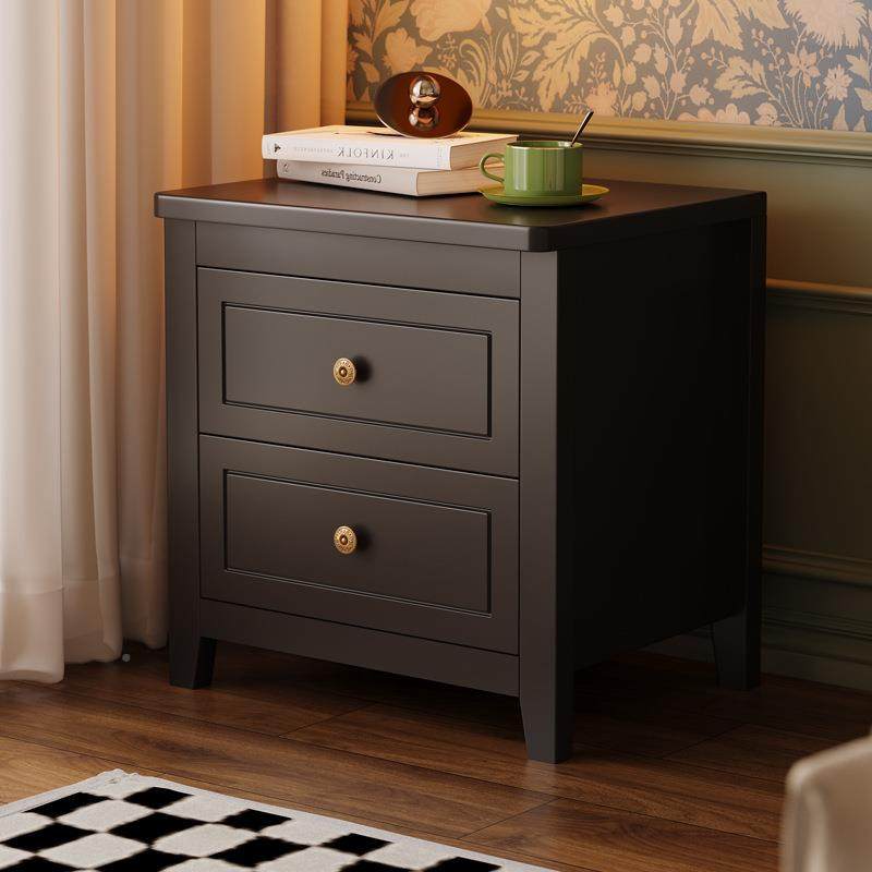 法式复古床头TXG19#柜实型收纳柜现代木简约小黑色储物柜家卧用室