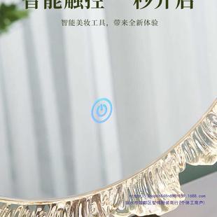 化妆镜网红亚克力带灯围灯梳妆三变光异形镜镜梳妆DKZ台镜发色氛