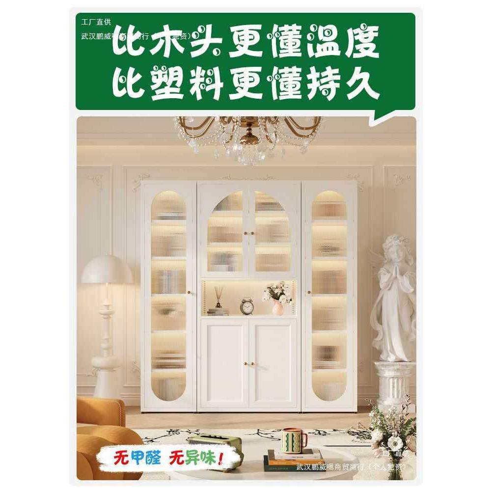 盛耐柜玻璃门尘书架收纳51652柜铁艺置物柜客厅子储书防物柜家用