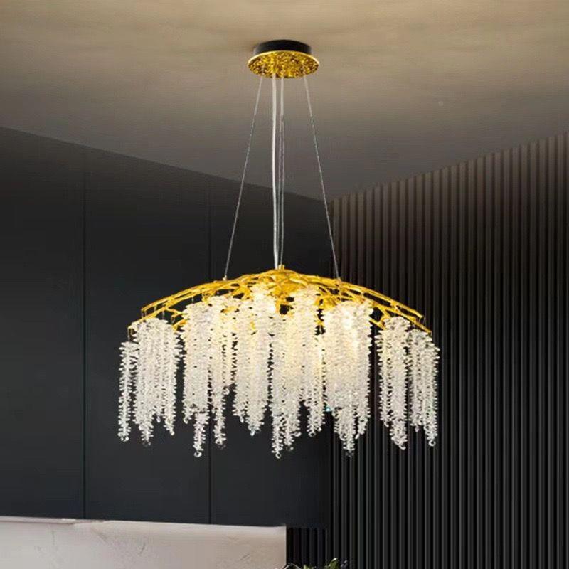 奢轻奢客341厅水晶吊灯后现代简约现卧代华美法式餐厅室树艺术枝