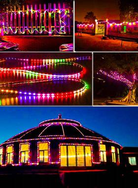 跑2835-505马灯带ld灯条水户外防水七彩e变光超亮匾彩灯外牌墙追