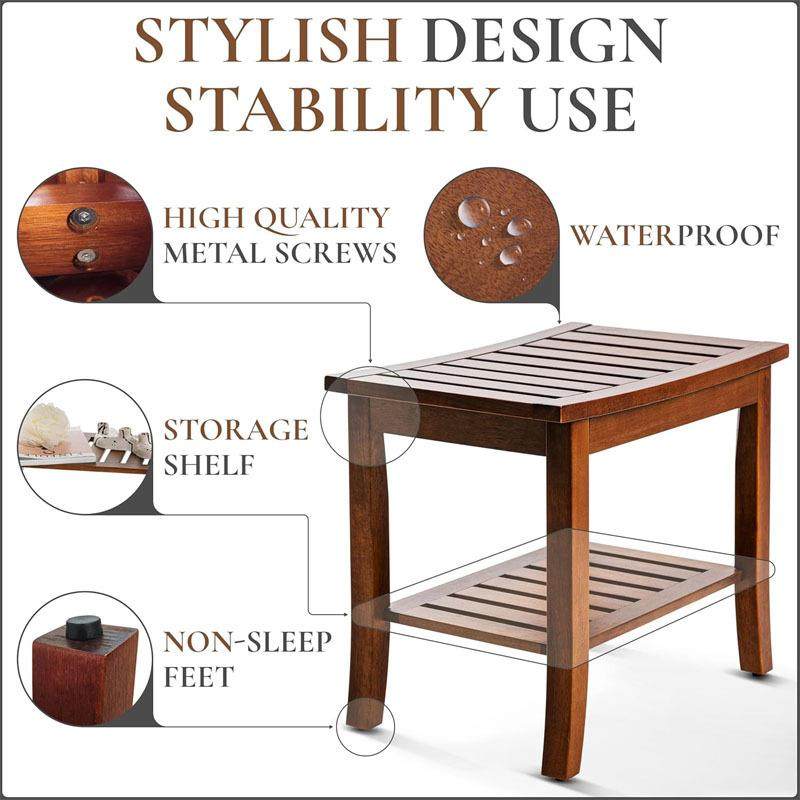 亚马逊卖现NZ537货柚木浴室凳带家用热柚木淋架浴凳储物防水淋浴,畜牧/养殖物资,特种养殖设备,淘宝优惠券,粉丝福利购,淘宝优惠卷