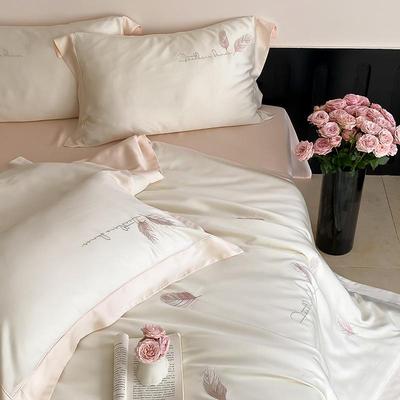 浮光月影｜奥地高利密进口60s兰精丝刺绣天A14四件套精绣花床上用