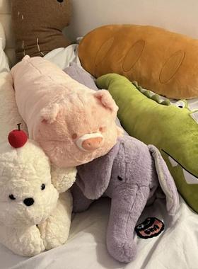 爱卡通动物抱枕枕靠女生睡觉夹腿长条枕床上靠垫沙可KL915544发玩