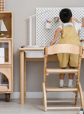 座学成长OZP椅枫木全实木习椅可降调节椅靠背儿升童房