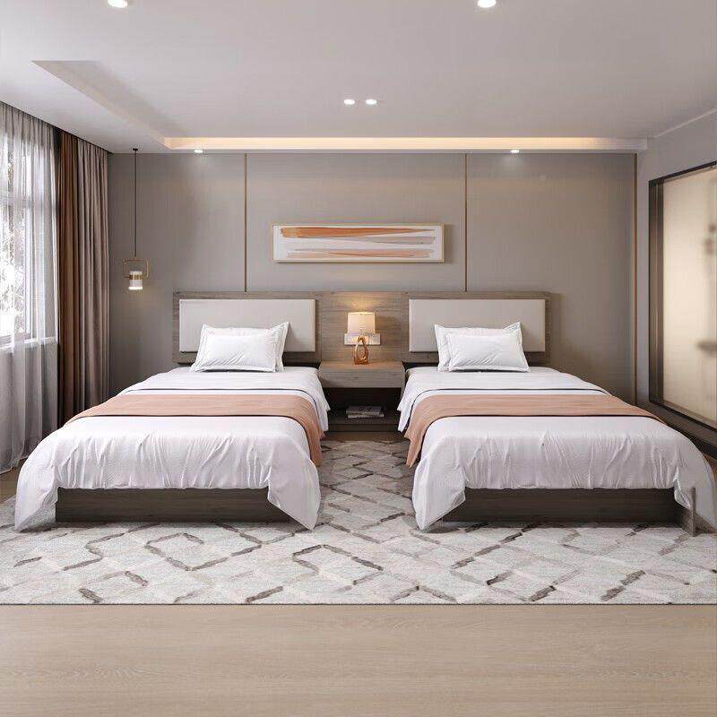 酒店床专用家具间全套宾馆床标间861双床人民现宿双大标床简约代