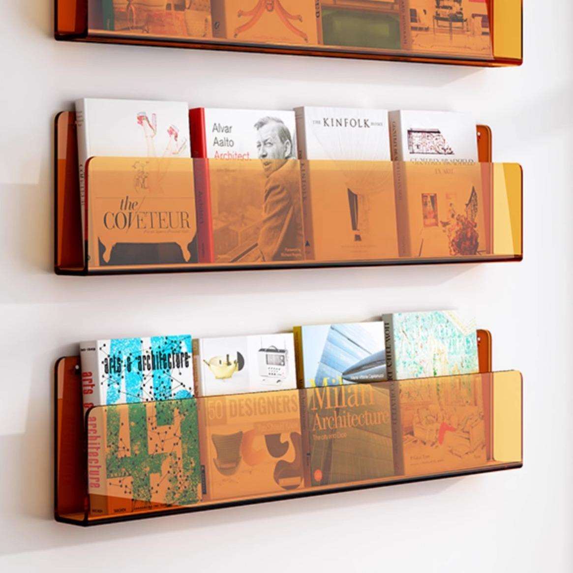 墙面家用书RIM志架展架沙一发后置物示架透明字板绘本杂架儿童房