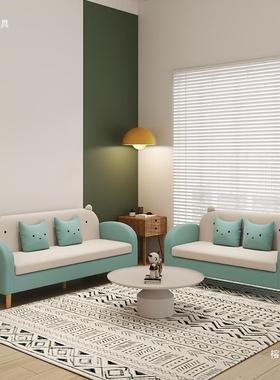 沙发小户型约布艺两可拆儿童服装店卧室简出租WNB房三洗人简易网