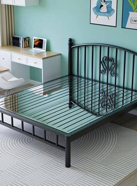 304锈不钢床1.5米1.8加厚双S911人网床欧式约简卧室公寓红非铁艺
