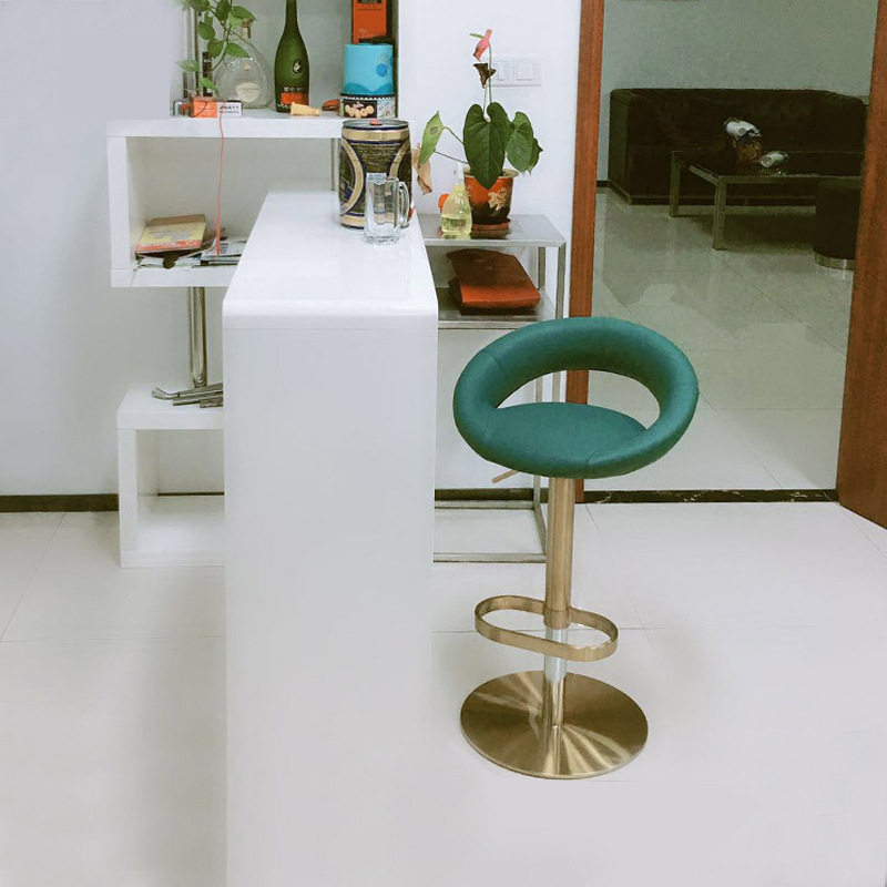 现代简约不锈钢吧椅办公升降旋转吧凳休闲前台家用酒店吧台椅订置