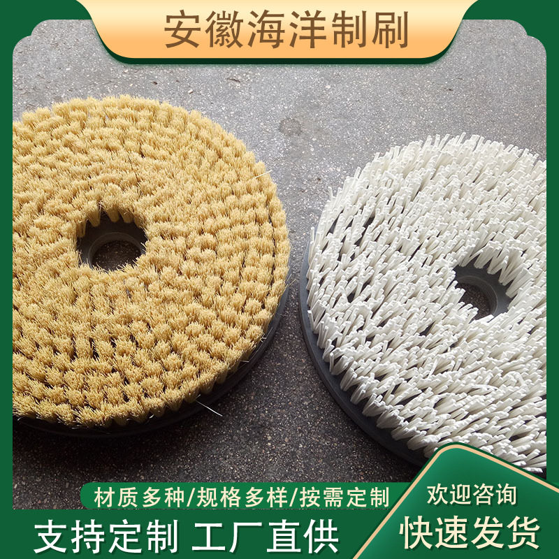 厂家定制洗地圆盘刷 圆形清洁毛刷盘 工业清洗抛光剑麻圆盘刷