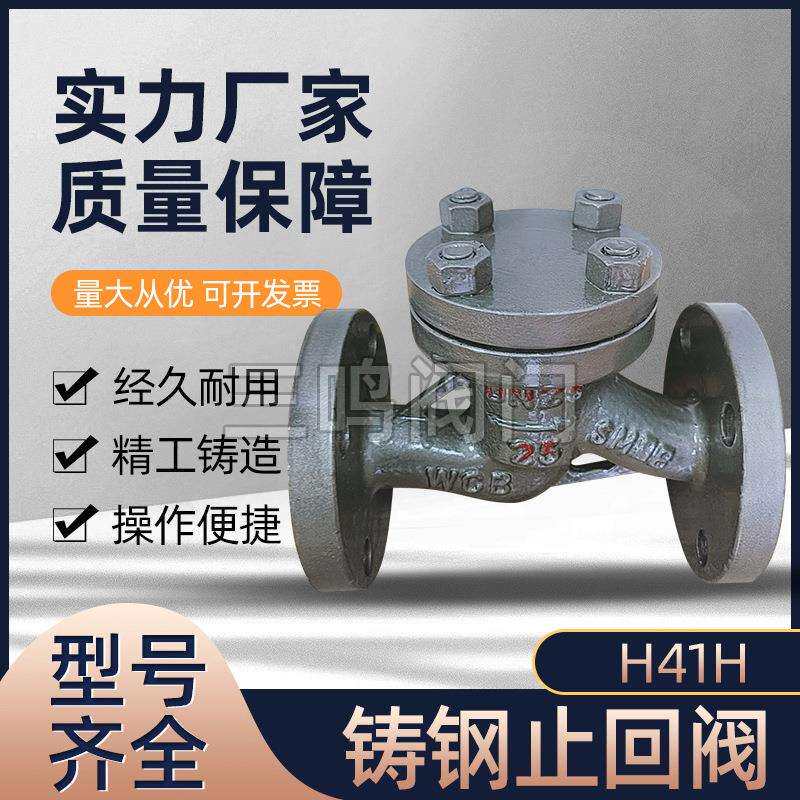 H41H-40C/64C止回阀WCB铸钢卧式法兰升降式单向阀/止回阀dn5080