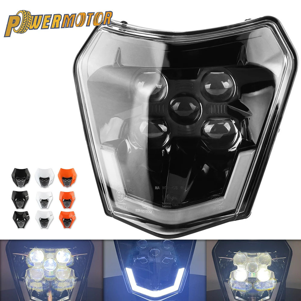 越野摩托车LED头灯芯适用于KTM EXC 300XCW 150 350前车灯芯改装
